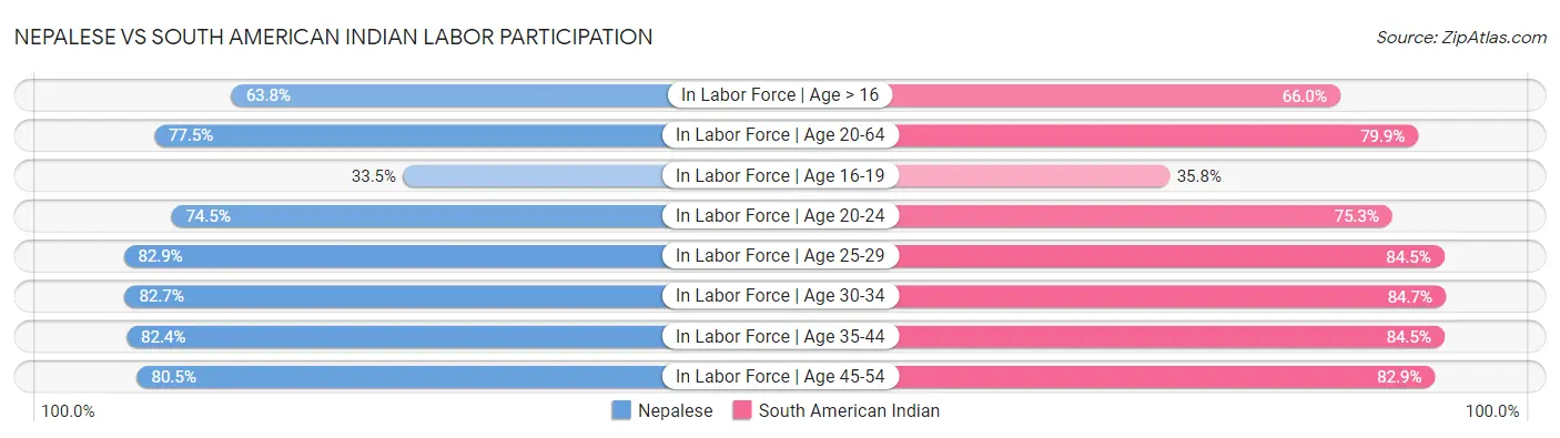 Nepalese vs South American Indian Labor Participation