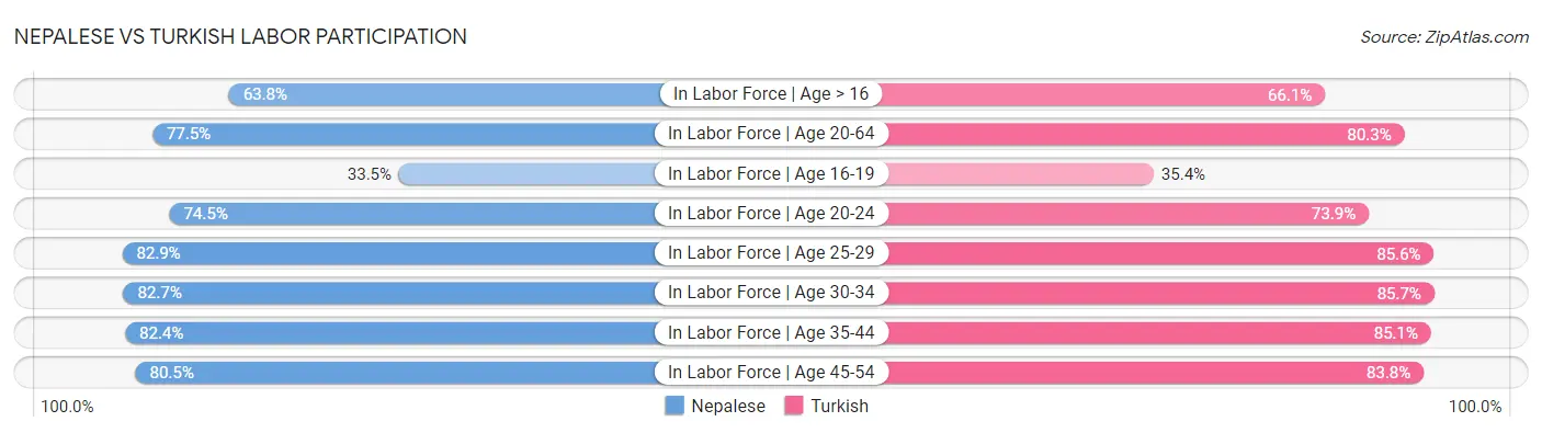 Nepalese vs Turkish Labor Participation