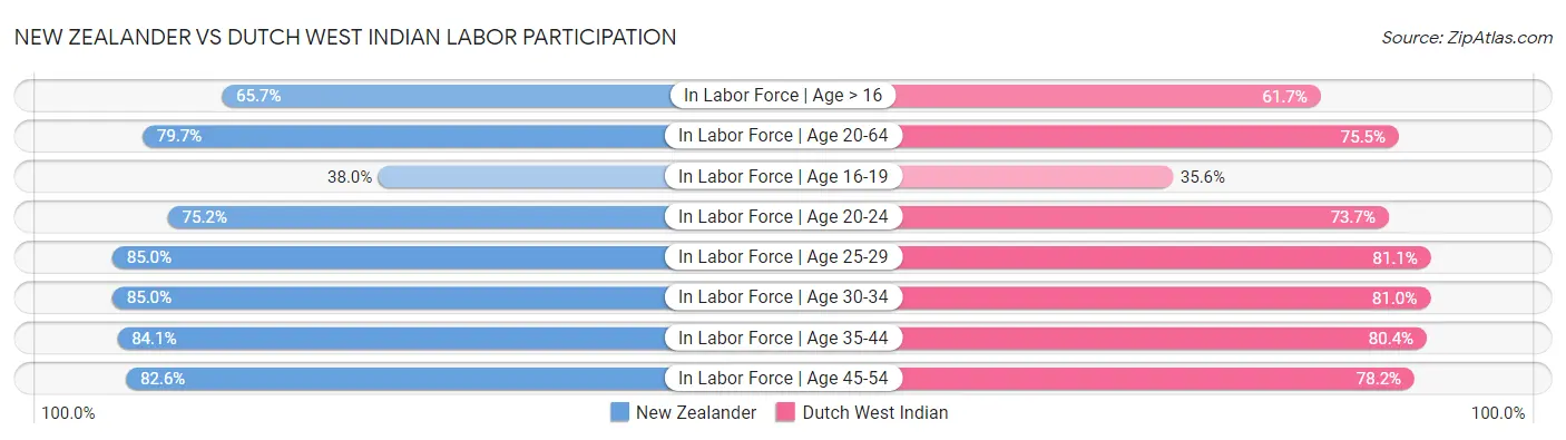 New Zealander vs Dutch West Indian Labor Participation