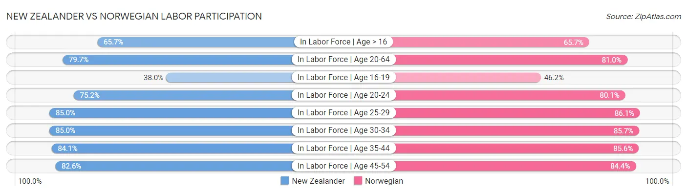 New Zealander vs Norwegian Labor Participation