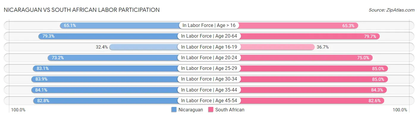 Nicaraguan vs South African Labor Participation