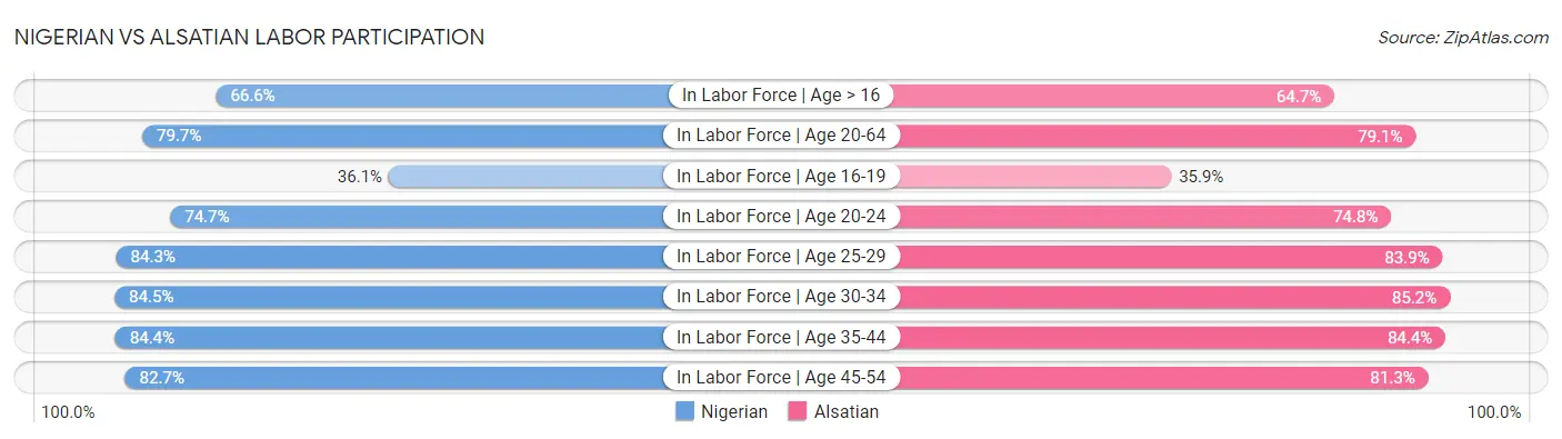 Nigerian vs Alsatian Labor Participation