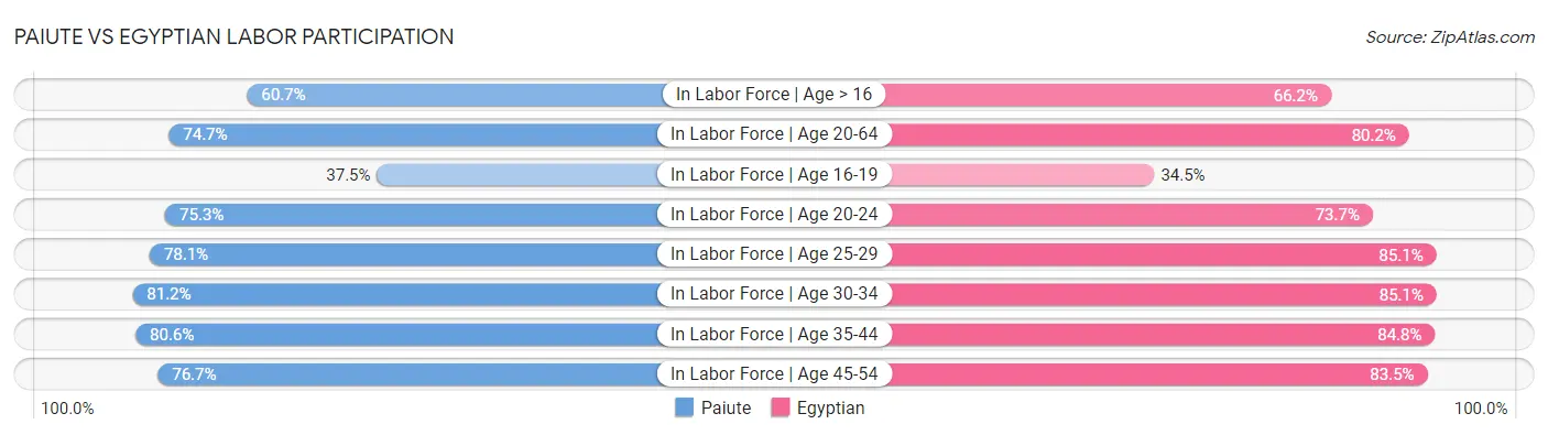 Paiute vs Egyptian Labor Participation