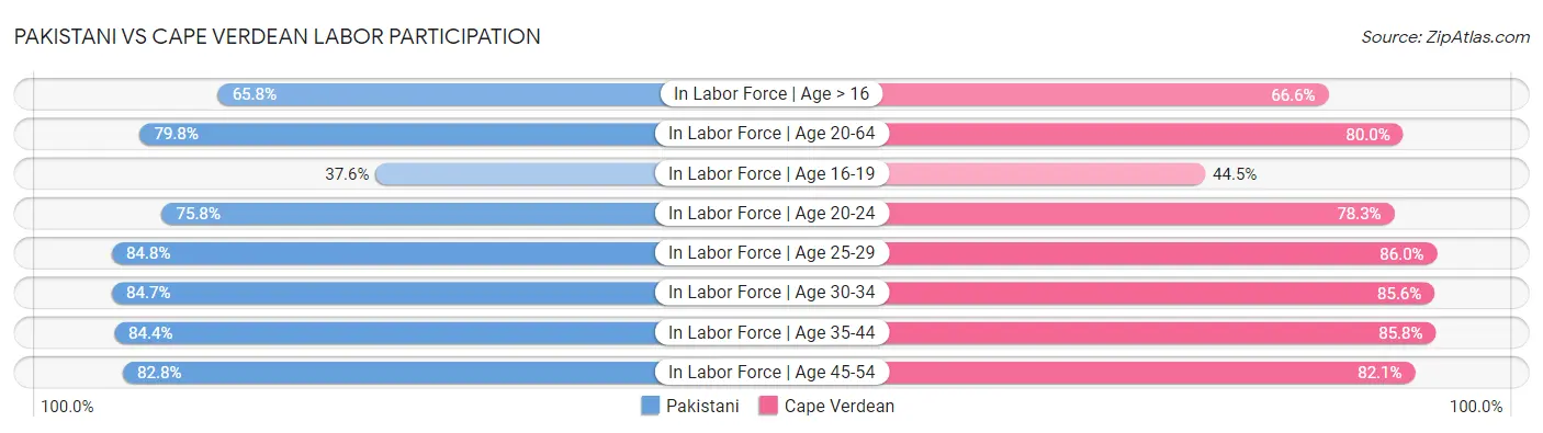 Pakistani vs Cape Verdean Labor Participation