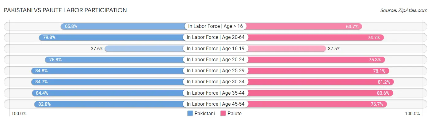 Pakistani vs Paiute Labor Participation
