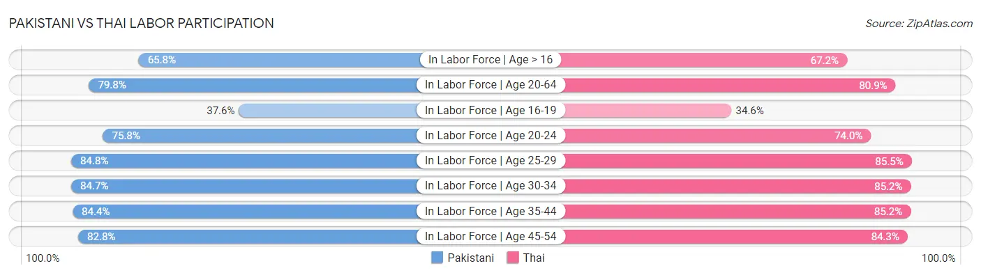 Pakistani vs Thai Labor Participation