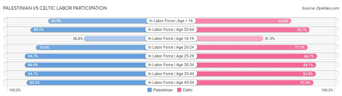 Palestinian vs Celtic Labor Participation