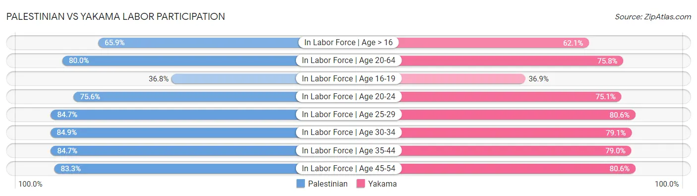 Palestinian vs Yakama Labor Participation