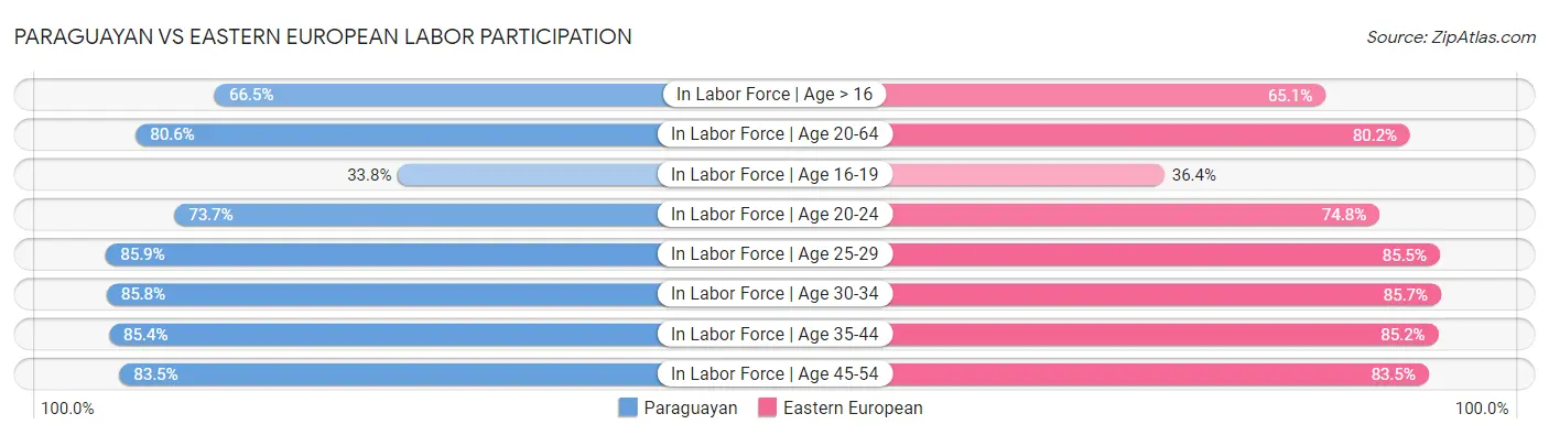 Paraguayan vs Eastern European Labor Participation