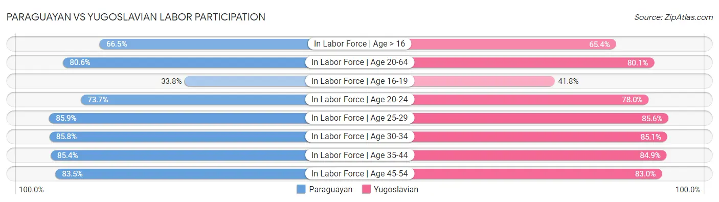 Paraguayan vs Yugoslavian Labor Participation