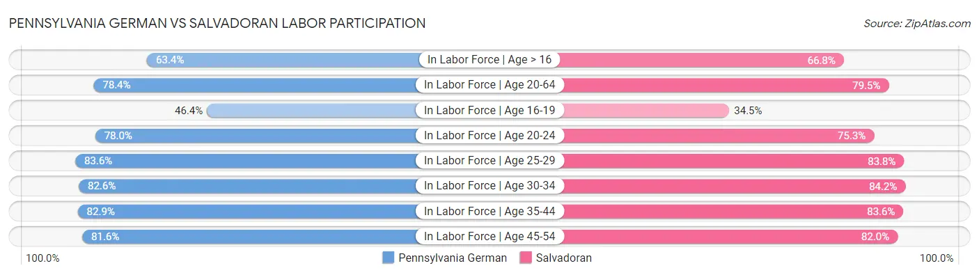 Pennsylvania German vs Salvadoran Labor Participation