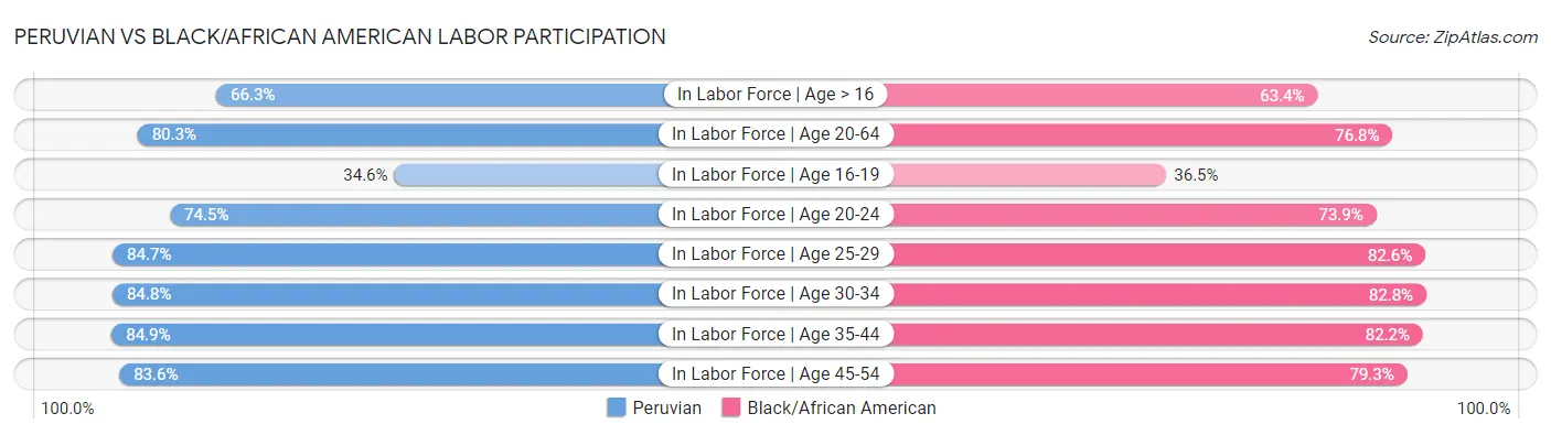 Peruvian vs Black/African American Labor Participation
