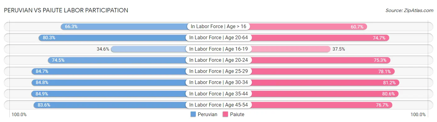 Peruvian vs Paiute Labor Participation