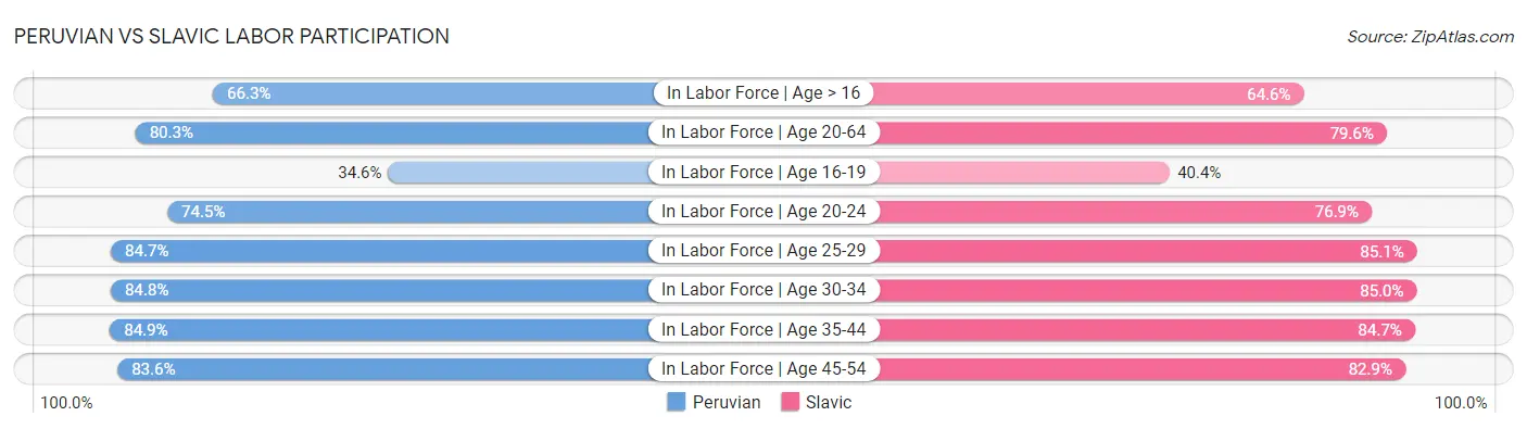 Peruvian vs Slavic Labor Participation