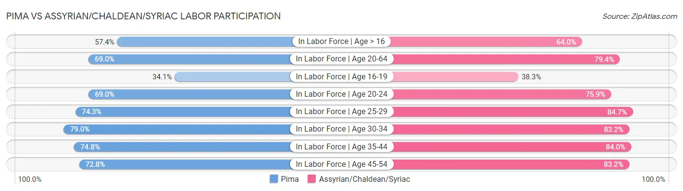 Pima vs Assyrian/Chaldean/Syriac Labor Participation