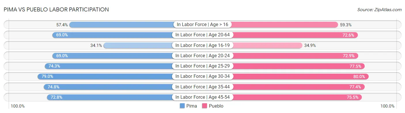 Pima vs Pueblo Labor Participation