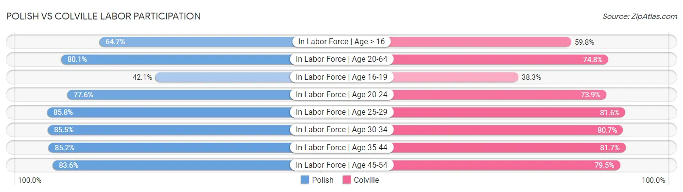 Polish vs Colville Labor Participation