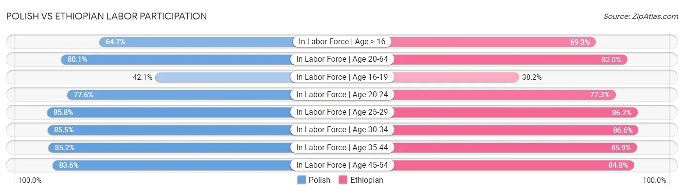 Polish vs Ethiopian Labor Participation