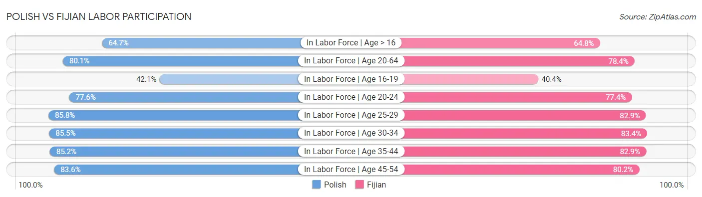 Polish vs Fijian Labor Participation