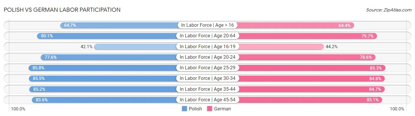 Polish vs German Labor Participation