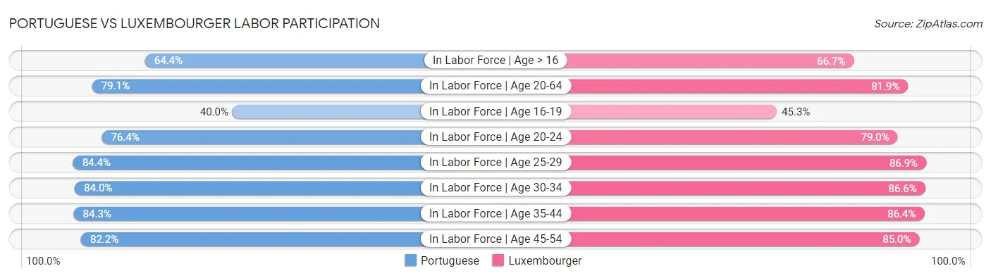 Portuguese vs Luxembourger Labor Participation