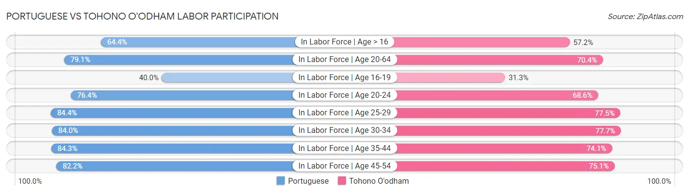 Portuguese vs Tohono O'odham Labor Participation