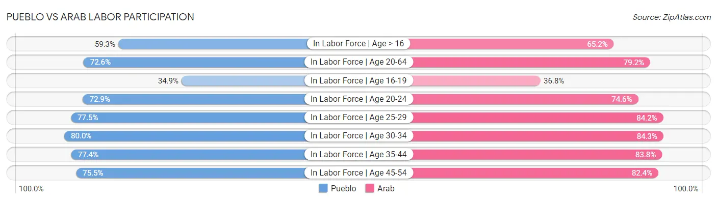 Pueblo vs Arab Labor Participation