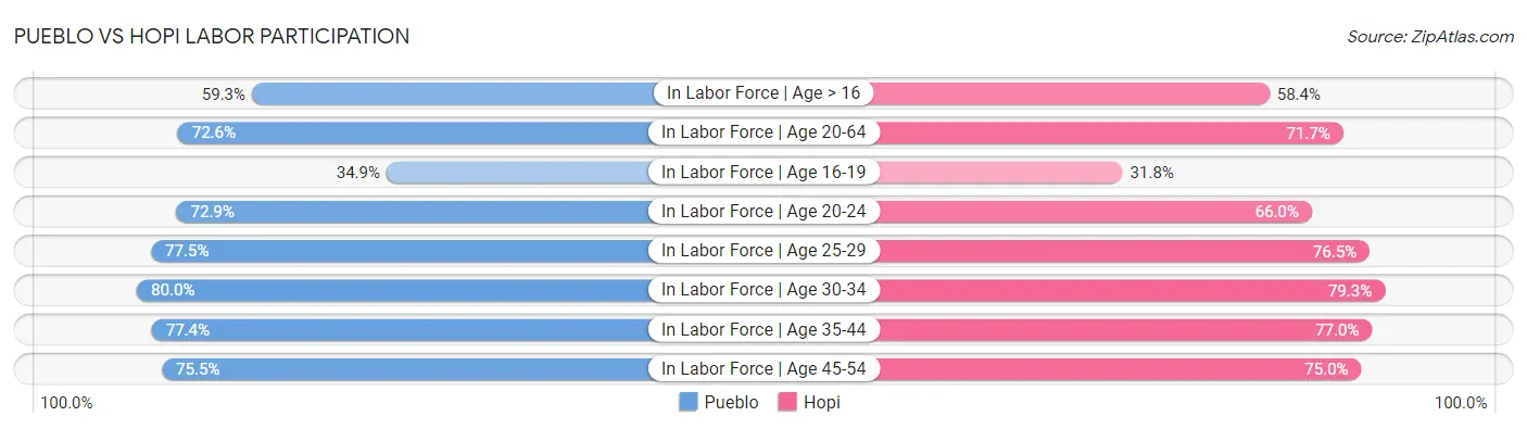 Pueblo vs Hopi Labor Participation