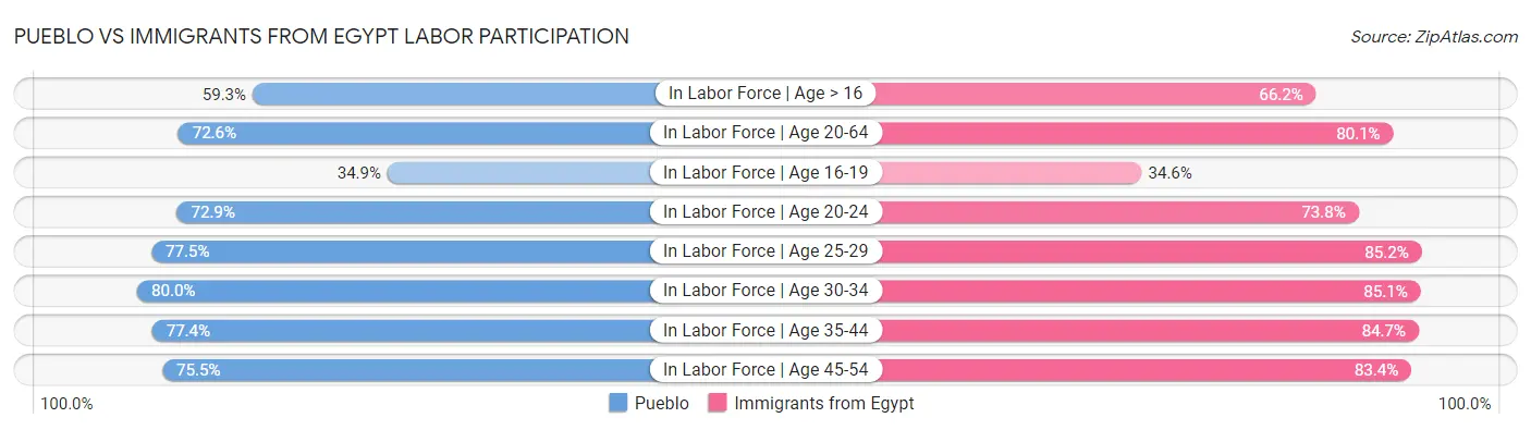 Pueblo vs Immigrants from Egypt Labor Participation