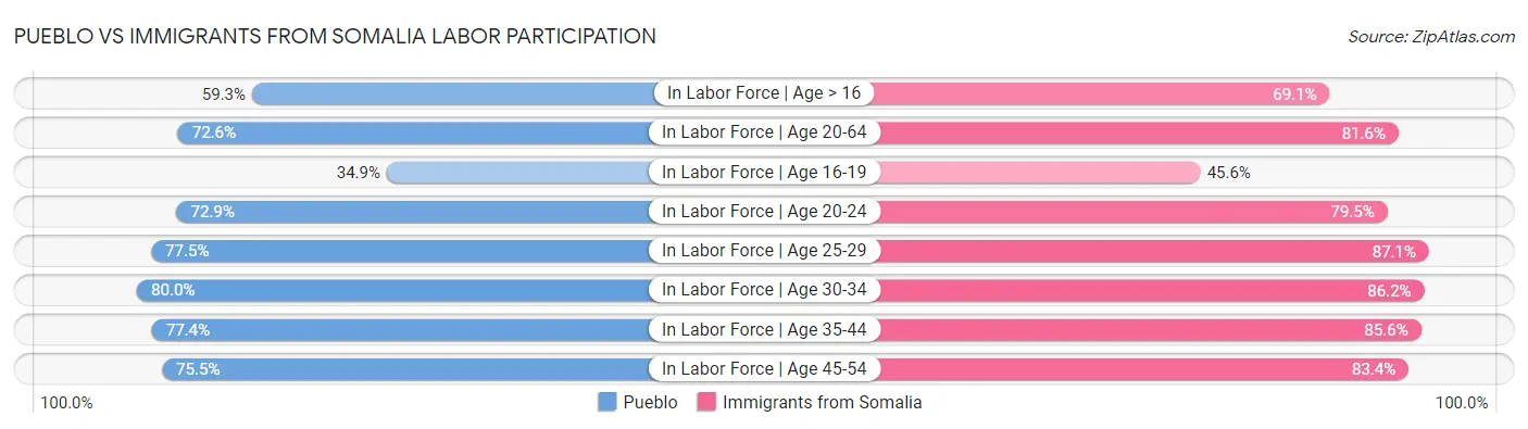 Pueblo vs Immigrants from Somalia Labor Participation