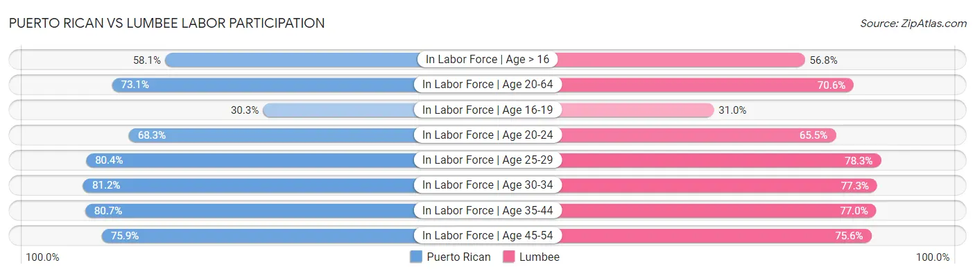 Puerto Rican vs Lumbee Labor Participation