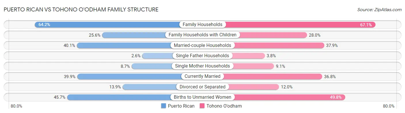 Puerto Rican vs Tohono O'odham Family Structure