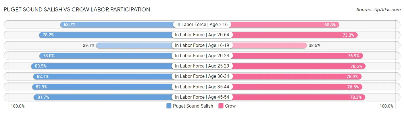 Puget Sound Salish vs Crow Labor Participation