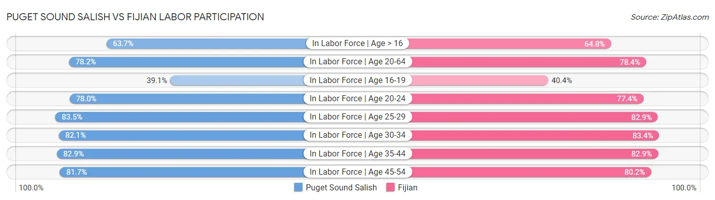 Puget Sound Salish vs Fijian Labor Participation