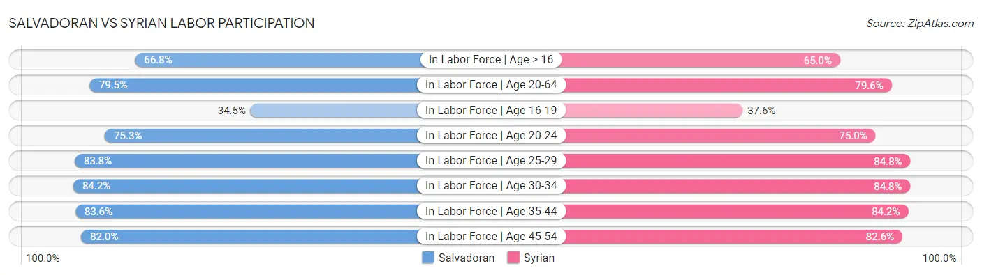 Salvadoran vs Syrian Labor Participation