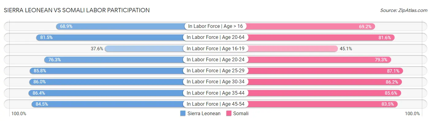 Sierra Leonean vs Somali Labor Participation