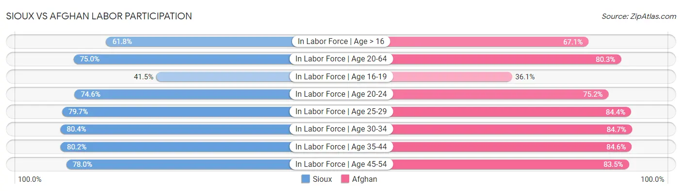 Sioux vs Afghan Labor Participation