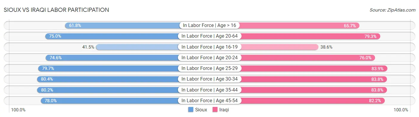 Sioux vs Iraqi Labor Participation