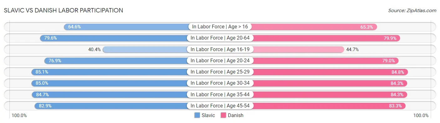 Slavic vs Danish Labor Participation