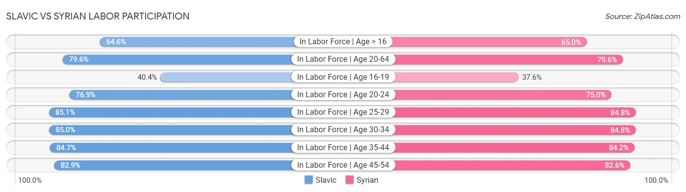 Slavic vs Syrian Labor Participation