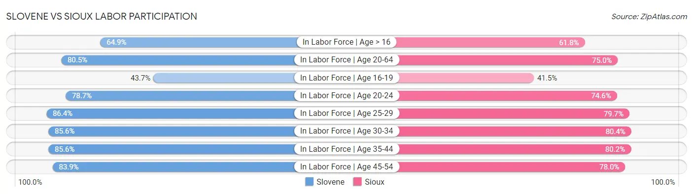 Slovene vs Sioux Labor Participation