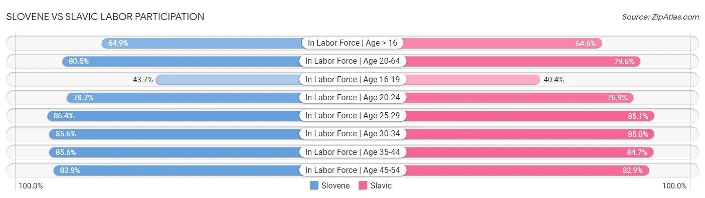 Slovene vs Slavic Labor Participation