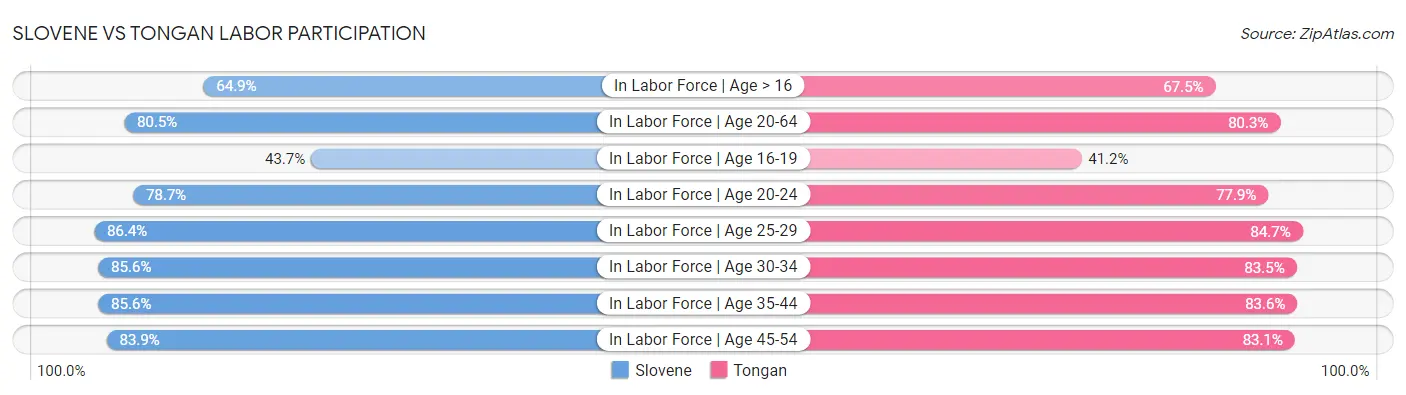 Slovene vs Tongan Labor Participation