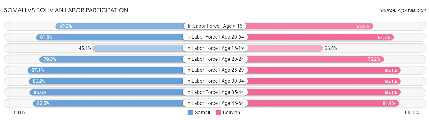 Somali vs Bolivian Labor Participation