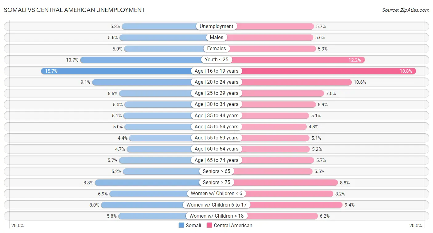 Somali vs Central American Unemployment