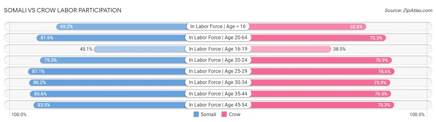 Somali vs Crow Labor Participation