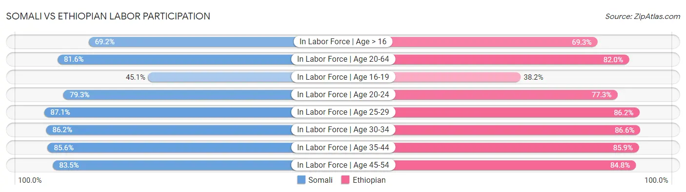 Somali vs Ethiopian Labor Participation