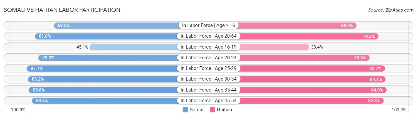 Somali vs Haitian Labor Participation