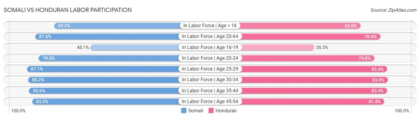 Somali vs Honduran Labor Participation