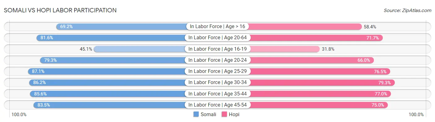 Somali vs Hopi Labor Participation
